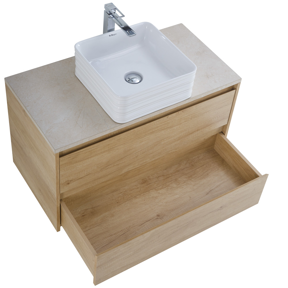 Приобрести belbagno тумба со столешницей kraft 100 см, подвесная rovere nebrasca nature