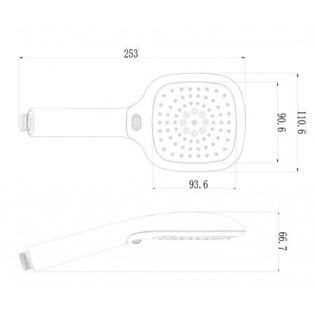 Приобрести lemark душевая лейка 3 режима 110мм, черный lm1013black