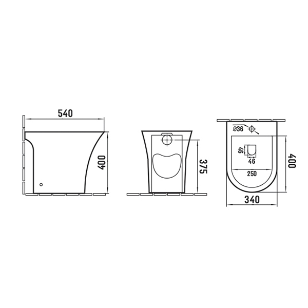 Приобрести comforty напольное биде , с переливом, 109bd, белый