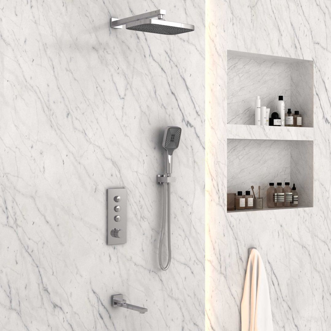 Приобрести vincea встраиваемая душевая система с термостатом, хром vsfw-433t1ch