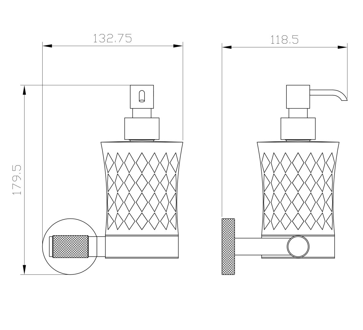 Приобрести дозатор мыла wonzon & woghand majestic, черный/золото (ww-9224)
