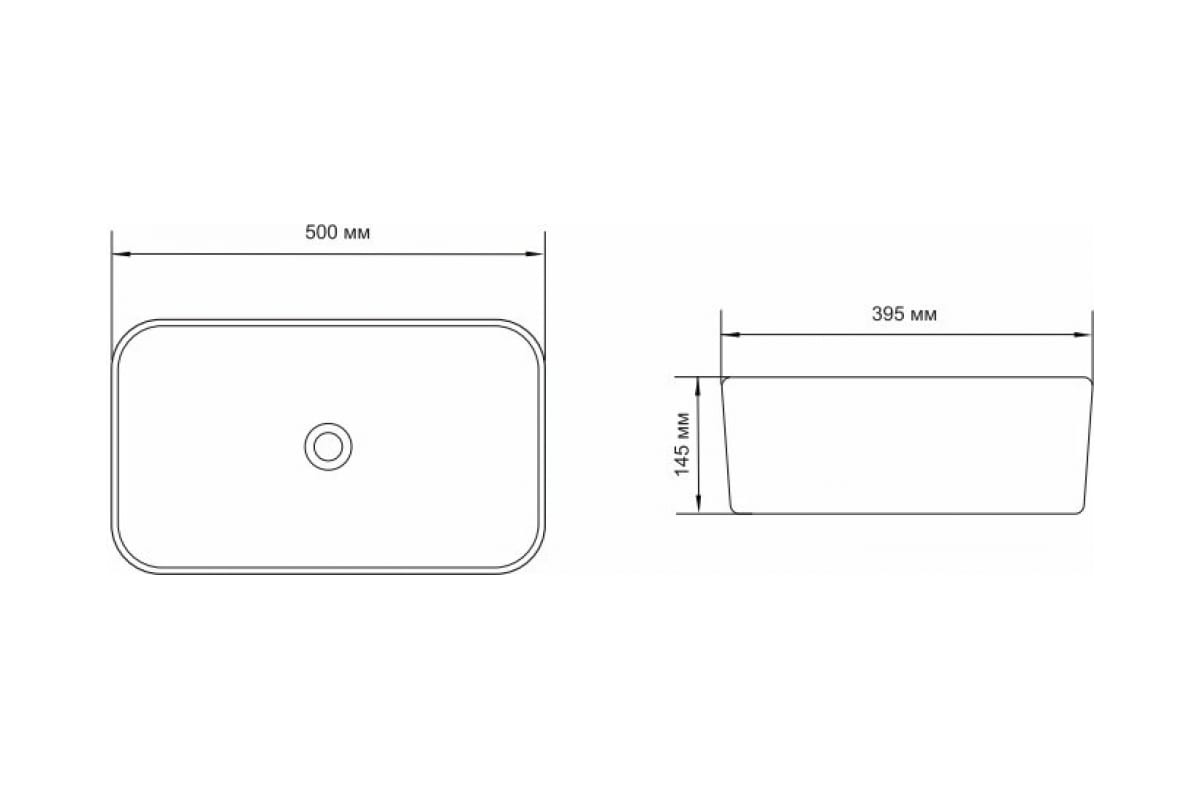 Приобрести aquanet раковина lake-1-mb 50х39 см, черный