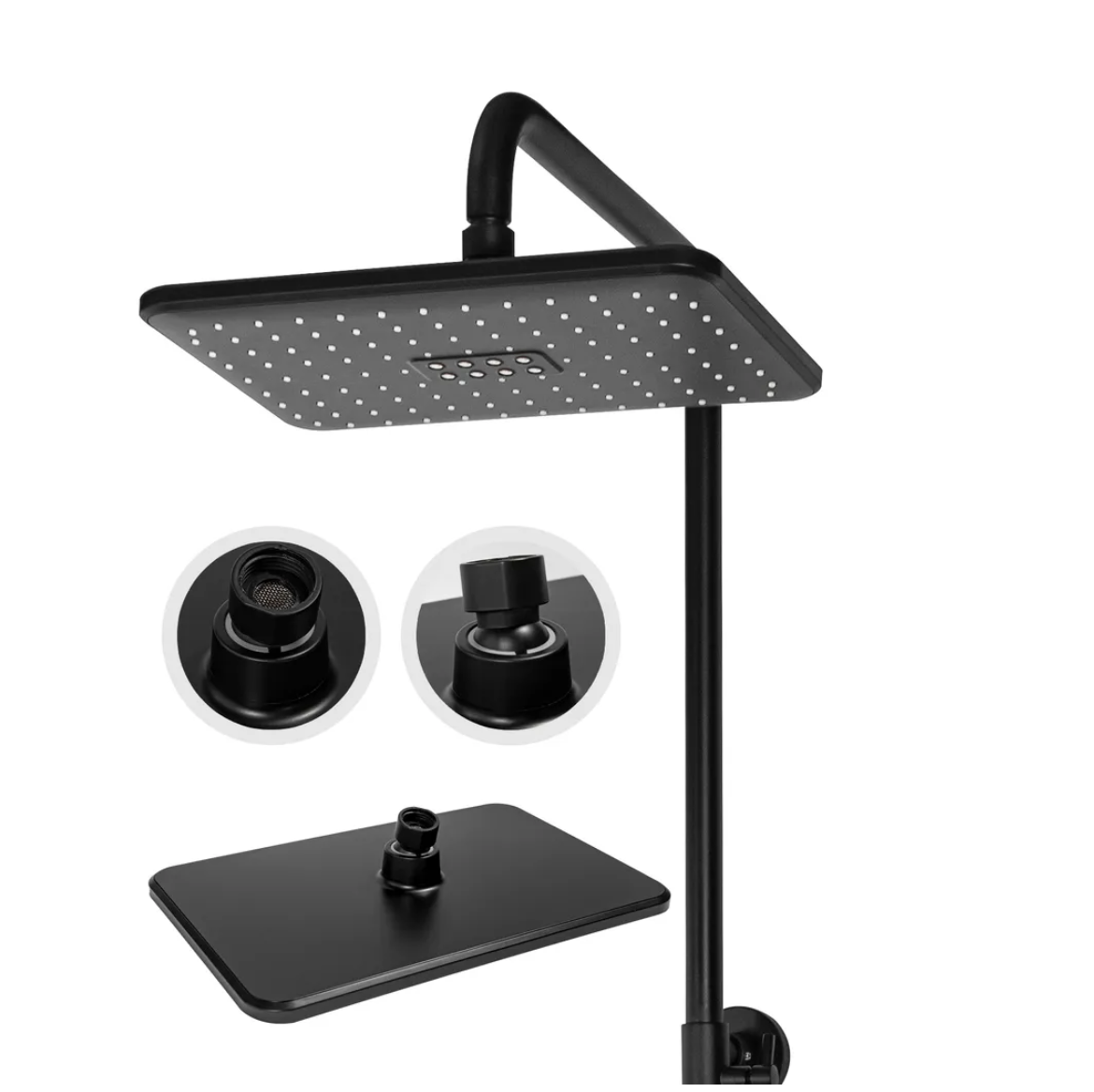 Приобрести grocenberg душевая система с термостатом, черная матовая gb7005bl