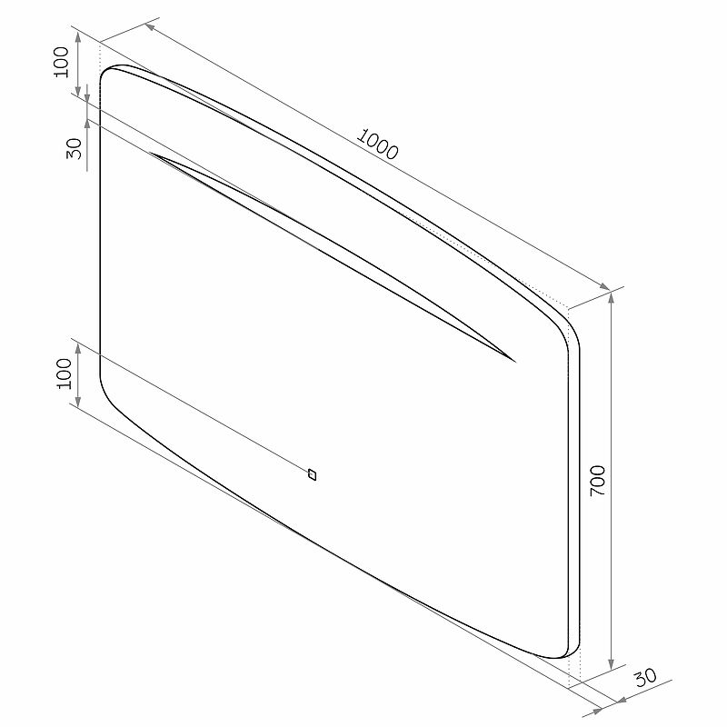 Приобрести continent зеркало с подсветкой rapid 100х70 см, сенсорный включатель, белое