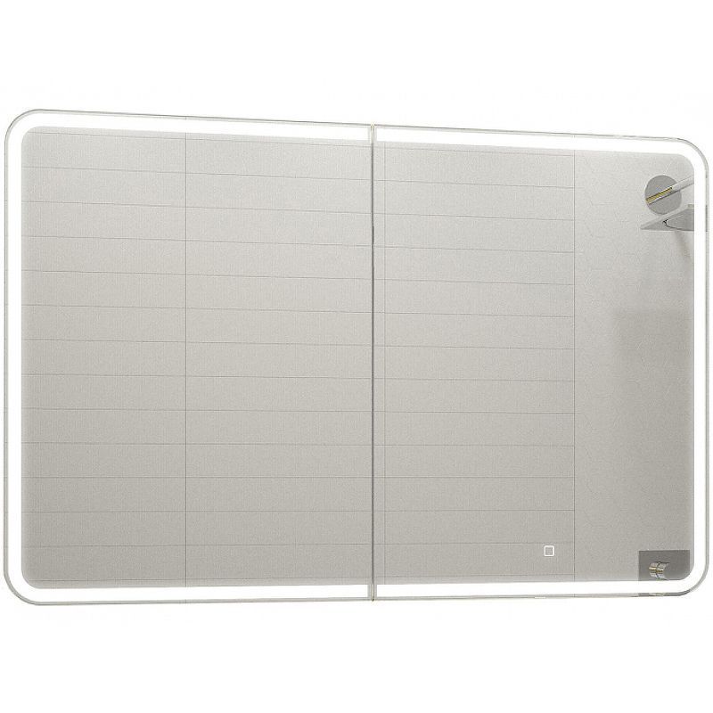 Приобрести continent зеркало шкаф с подсветкой avenue 120х80 см, бесконтактный включатель, белое