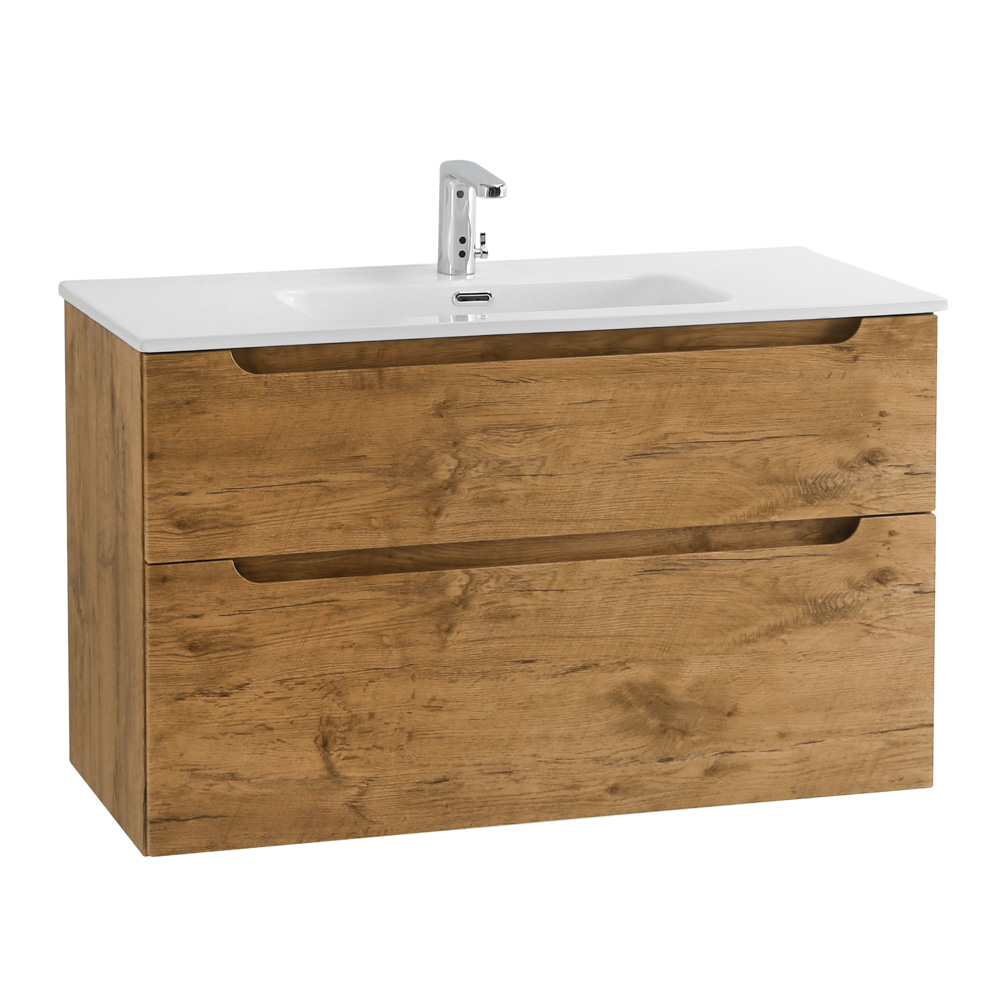 Приобрести belbagno тумба с раковиной etna-h60 100 см, подвесная b rovere nature, белая раковина