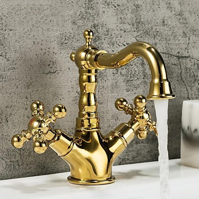 Приобрести gappo смеситель для раковины g1389-6, золото 16659