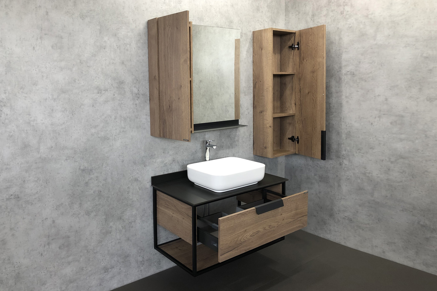 Приобрести сomforty зеркало-шкаф "кёльн-90", дуб темный