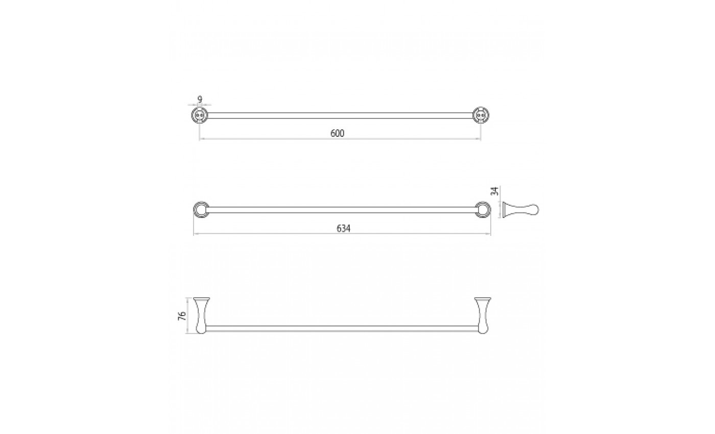 Приобрести lemark полотенцедержатель standard, хром lm2138c