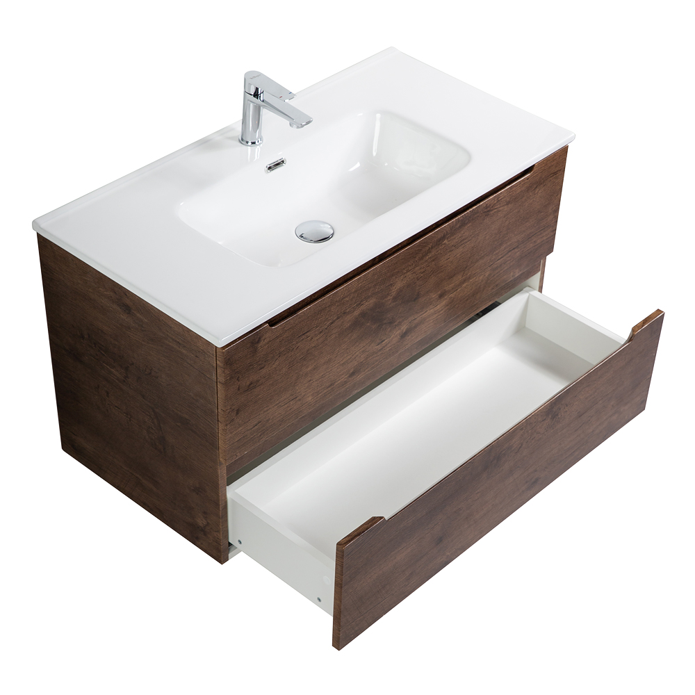 Приобрести belbagno тумба с раковиной etna 100 см, подвесная rovere moro, белая раковина