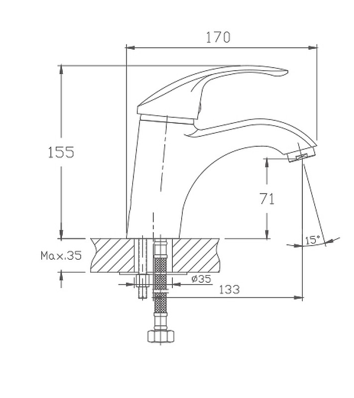 Приобрести haiba смеситель для раковины 155мм, хром hb1021