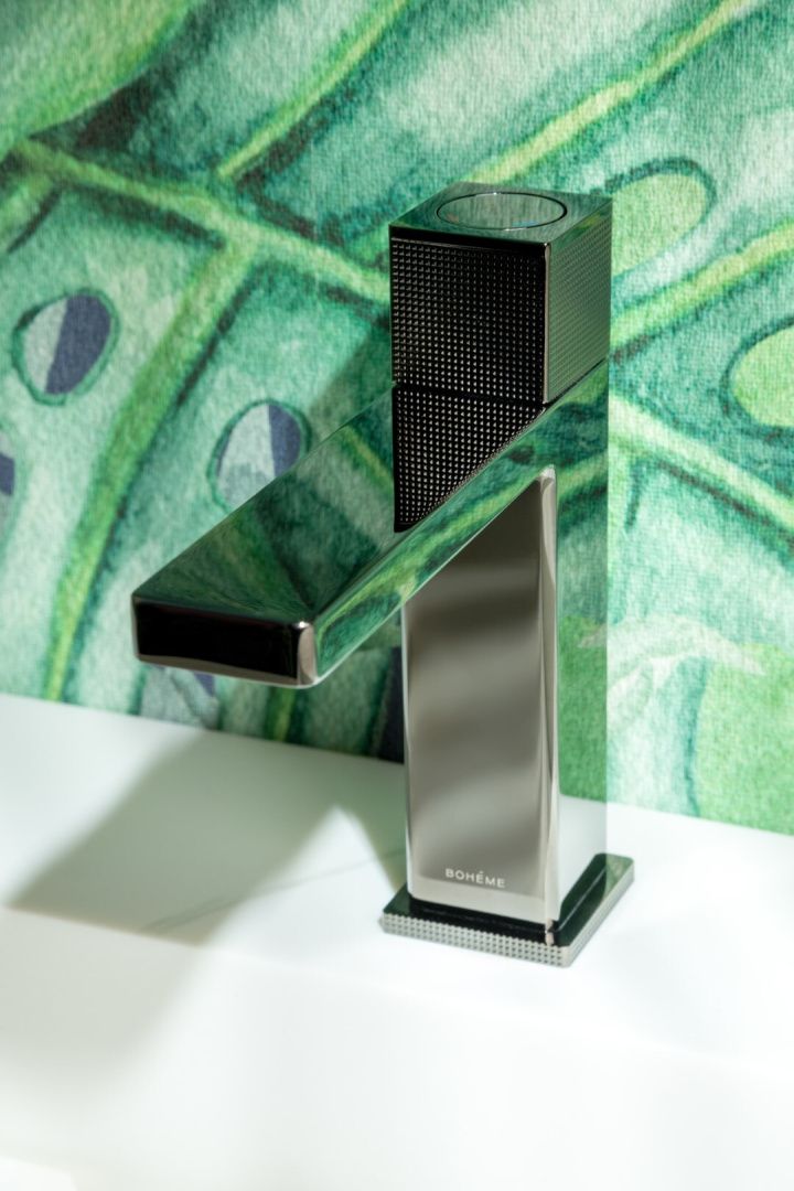 Приобрести boheme смеситель для раковины quad, черный хром 159-sgm