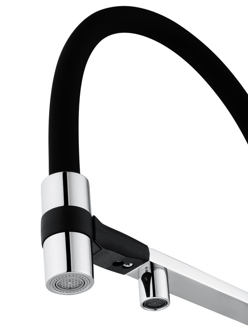 Приобрести смеситель для кухни с гибким изливом и подключением фильтра wonzon & woghand, хром (ww-88458012-cr)