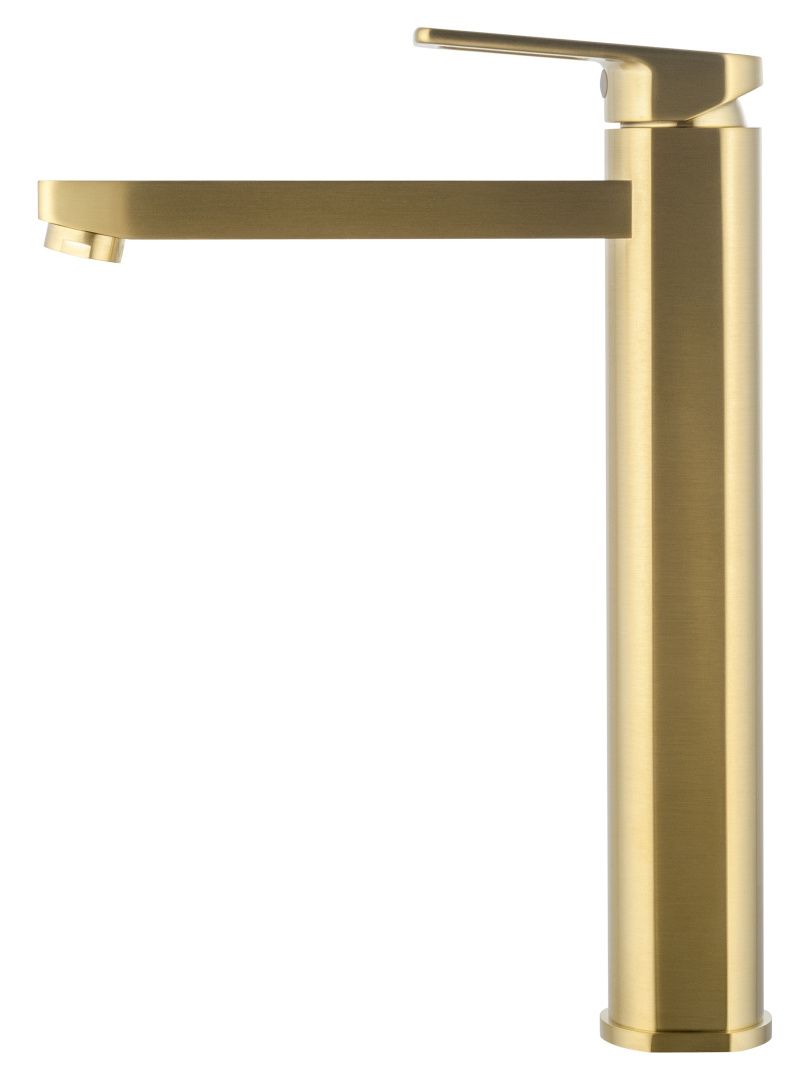 Приобрести смеситель для раковины высокий wonzon & woghand frame, брашированное золото (ww-88239010-bg)
