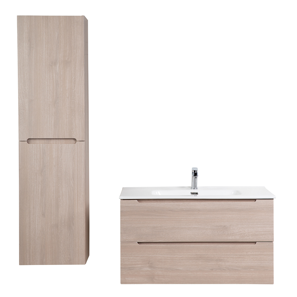 Приобрести belbagno тумба с раковиной etna 100 см, подвесная rovere grigio, белая раковина