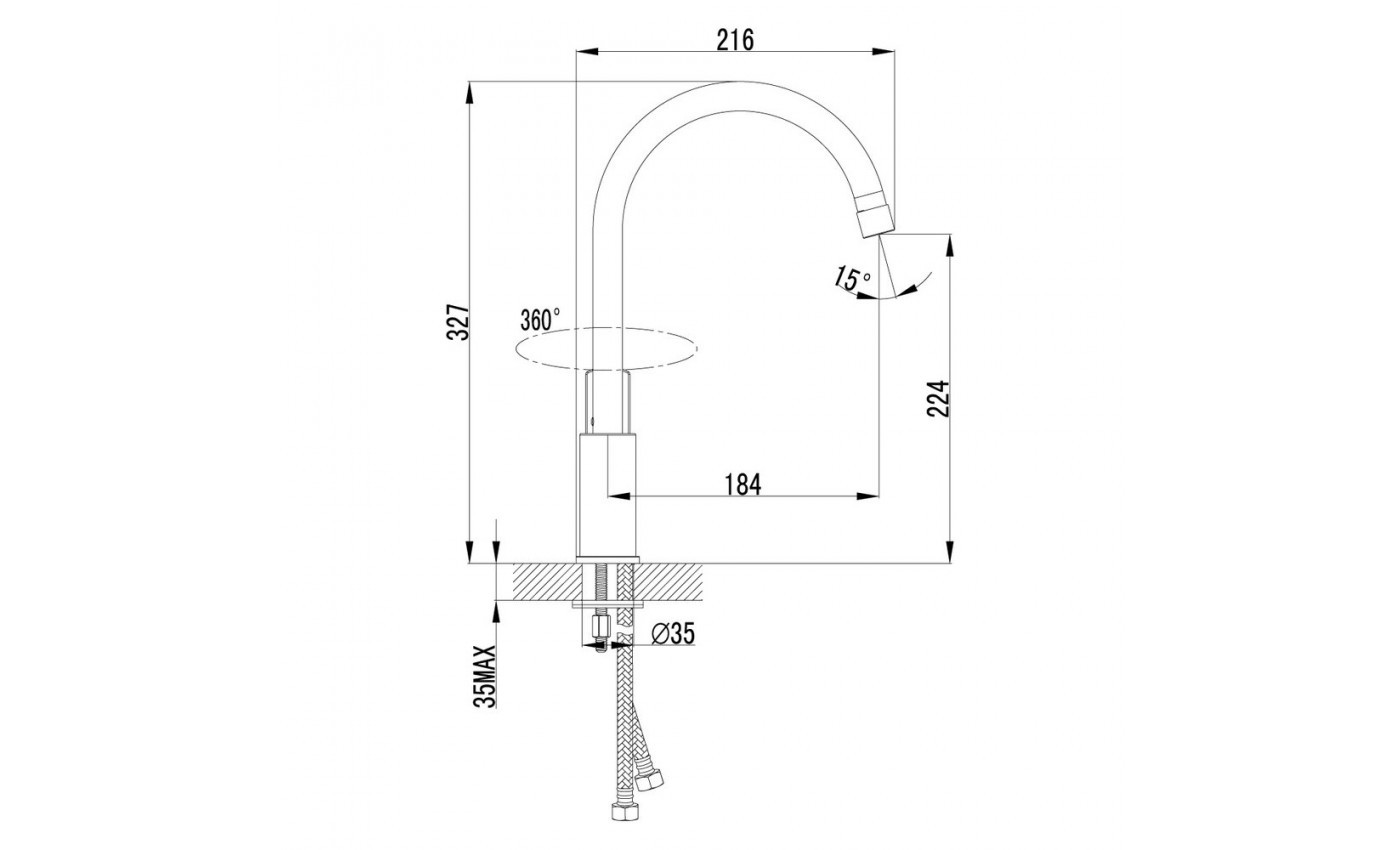 Приобрести lemark смеситель для кухни plus grace с поворотным изливом, хром lm1505c