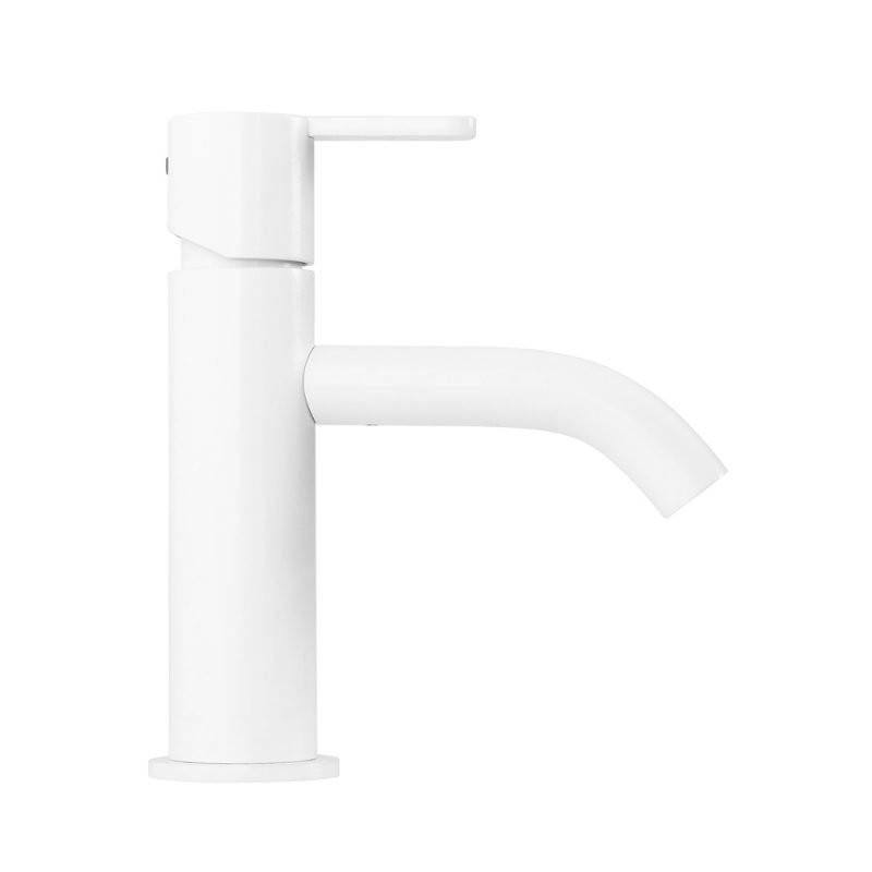 Приобрести cezares смеситель для раковины leaf с донным клапаном, белый матовый leaf-lsm2-bio