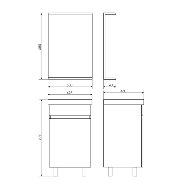 Приобрести сomforty зеркало "к-50", белое глянцевое