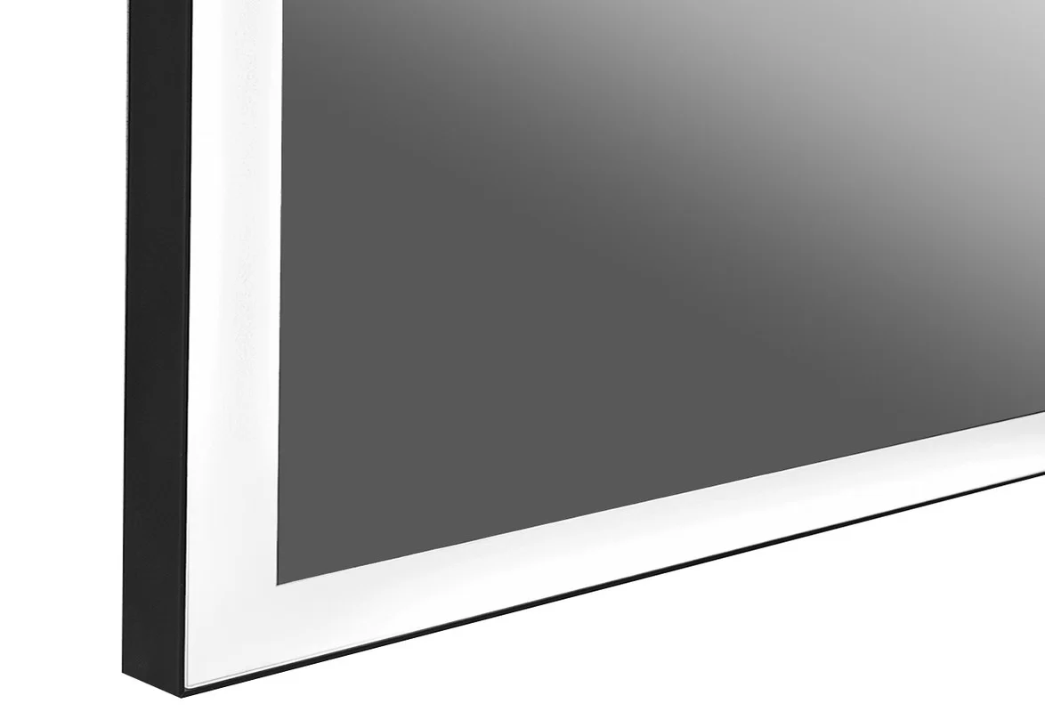 Приобрести continent зеркало с подсветкой solid black 110х60 см, черное
