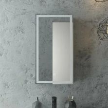 Continent Зеркало шкаф с подсветкой Allure 35х65 см, сенсорный включатель, левосторонее, белое