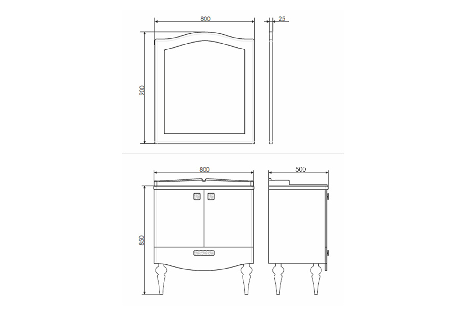 Приобрести сomforty зеркало "монако-80" белое глянцевое