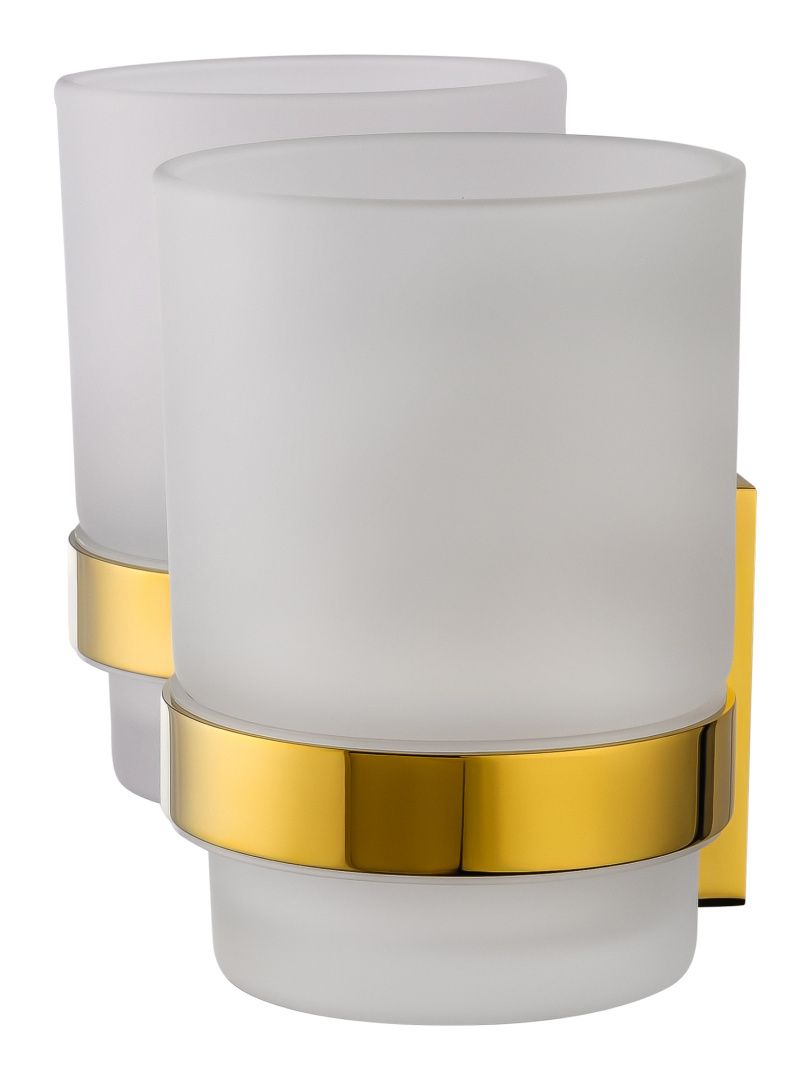 Приобрести два стакана для зубных щеток с держателем wonzon & woghand polo, темное золото (ww-8928-dg)