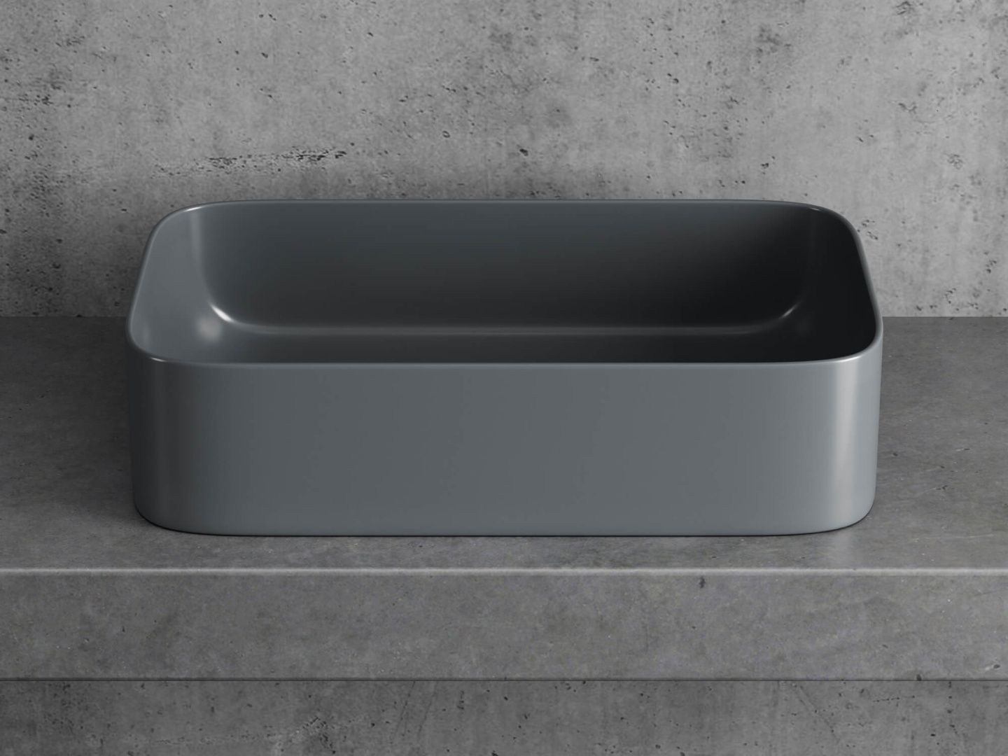 Приобрести hayzburg накладная раковина чаша 61х38 см, графит матовая hb-0033-60mdh