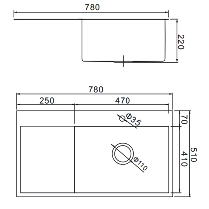 Приобрести gerhans кухонная мойка 78х51 см, правосторонняя, золото