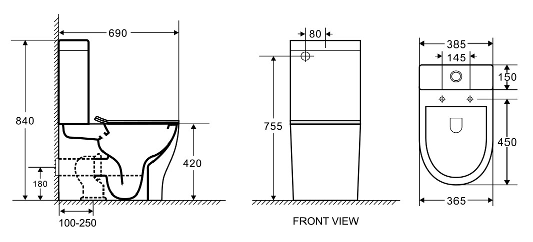 Приобрести унитаз компакт azario maro 69х38,5х84 см безободковый с сиденьем микролифт az-2154