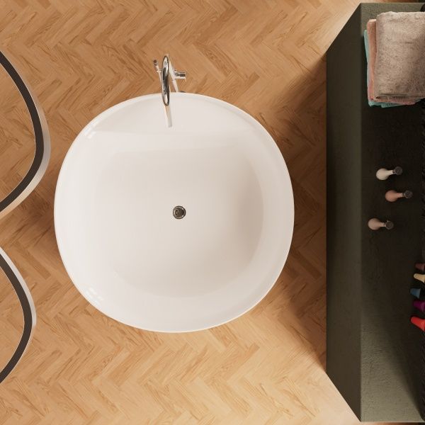 Приобрести frank акриловая ванна f6107 white,150х150 см, отдельностоящая