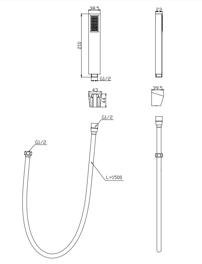 Приобрести belbagno душевой гарнитур luce, золото luc-dfs-oro
