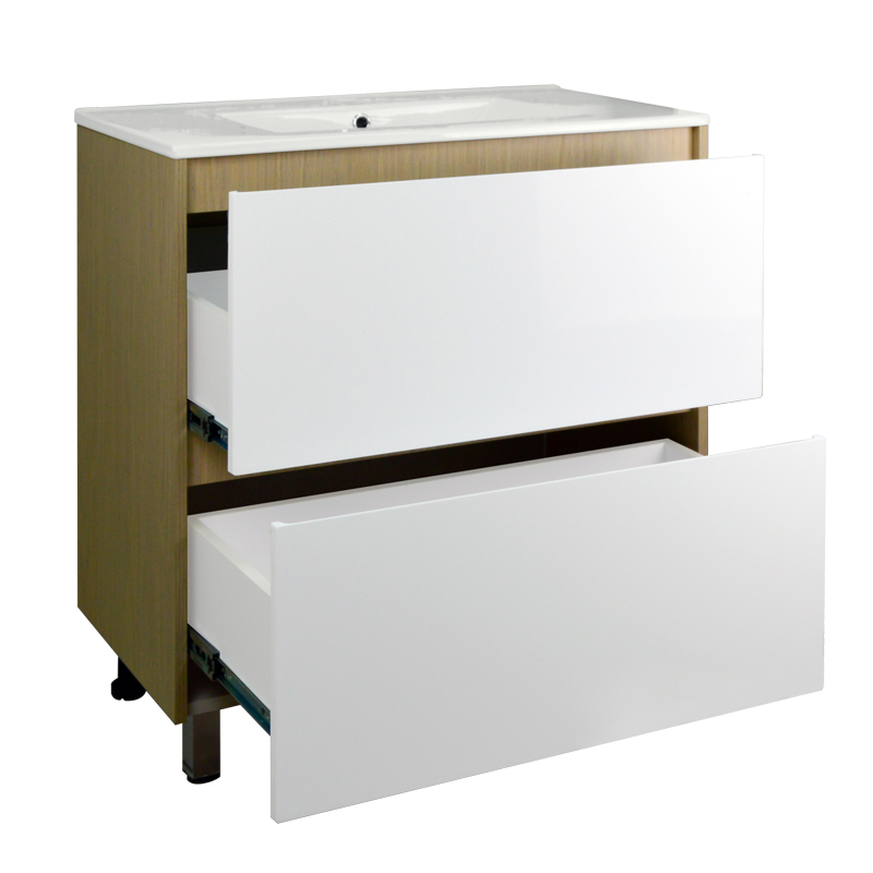 Приобрести loranto тумба напольная с раковиной стиль stella 70/2н 72х81 см, дуб дымчатый/белый, (cs00076455)