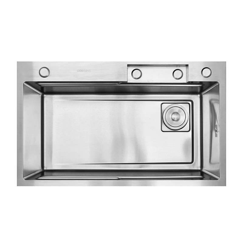 Приобрести gerhans кухонная мойка 75х45 см, функциональная, сатин