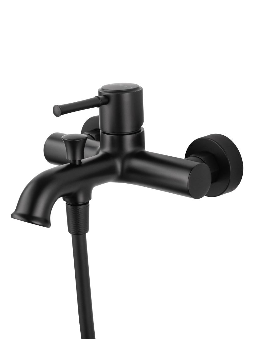 Приобрести смеситель для ванны с душем wonzon & woghand tor, черный матовый (ww-88037073-mb)