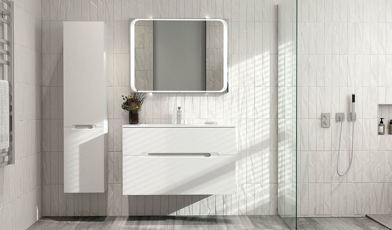 Приобрести jorno зеркало modul 100 см, с подсветкой, белое