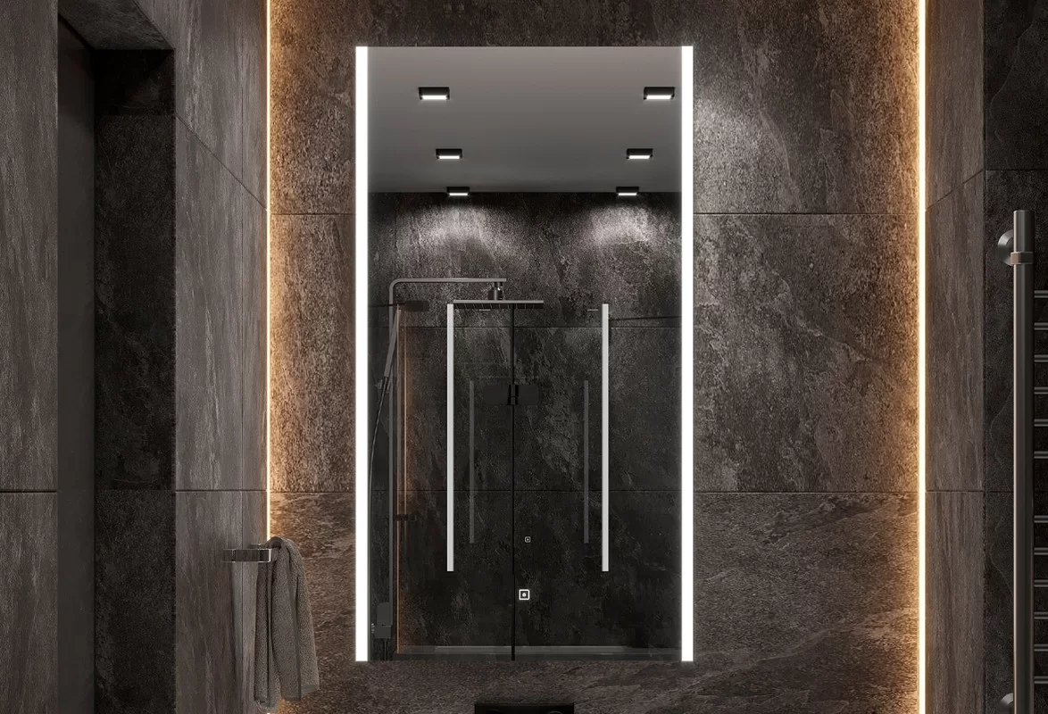 Приобрести continent зеркало с подсветкой modern 60х110 см, белое