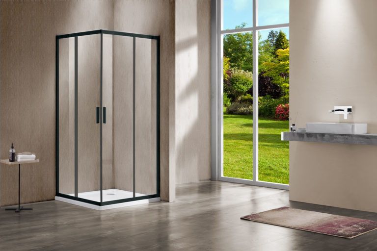 Приобрести vincea душевое ограждение garda 80х90 см, прозрачное, черное vss-1g8090clb