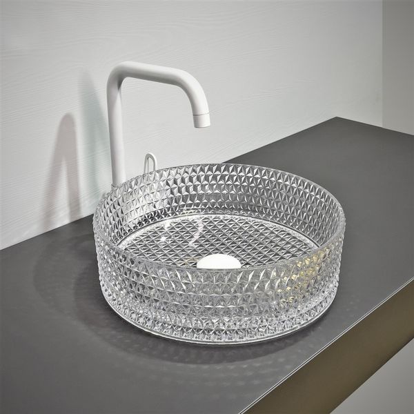 Приобрести comforty раковина накладная gl01 36х44 см, стеклянная