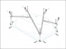 CEZARES Каркас для ванны TEBE 150x100см TEBE-MF-L