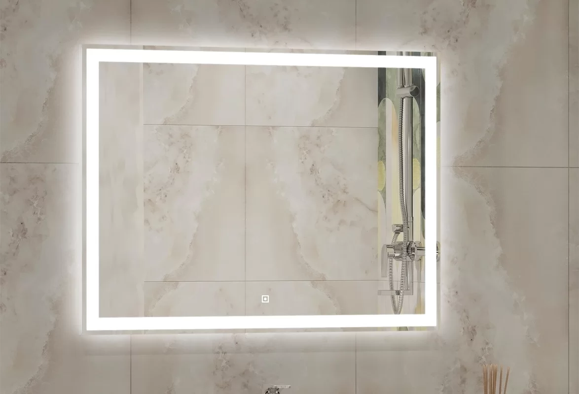 Приобрести continent зеркало с подсветкой mercury 80х60 см, белое