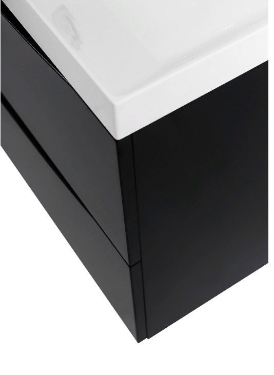 Приобрести тумба подвесная с раковиной belbagno marino-600-2c-so-nl-p 60 см, nero lucido