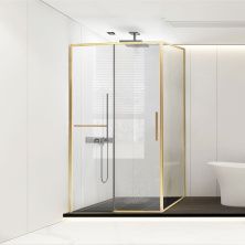 Vincea Душевое ограждение Slim Soft 90х150 см, брашированное золото VSR-1SS9015CLG