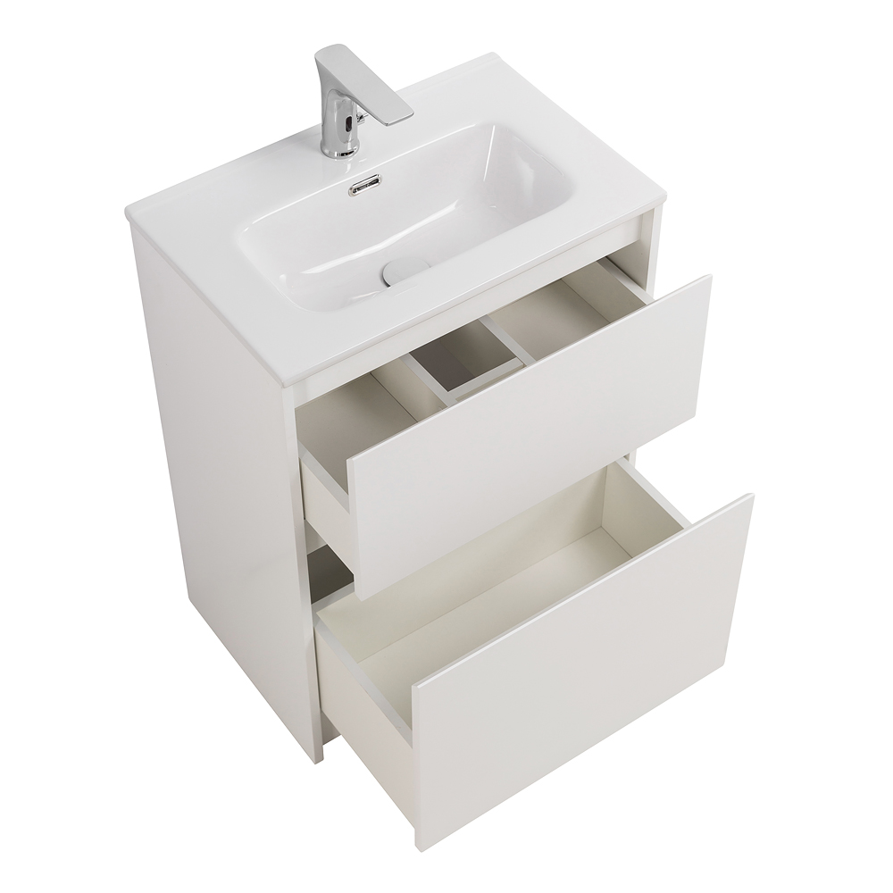 Приобрести belbagno тумба с раковиной kraft 39 50 см, напольная bianco opaco, белая раковина
