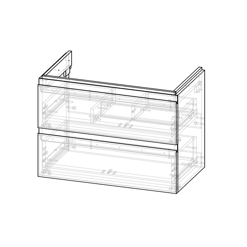 Приобрести cersanit moduo тумба с раковиной, подвесная, 80 см, белая