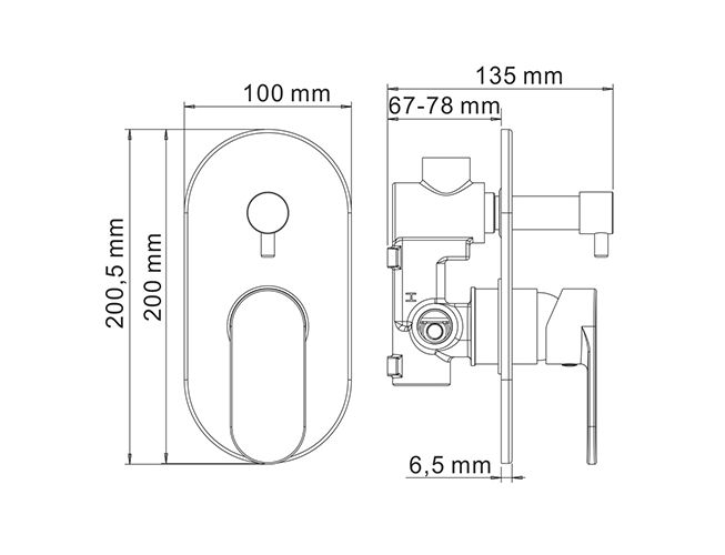 Приобрести wasserkraft смеситель для душа elbe 7441, матовый черный