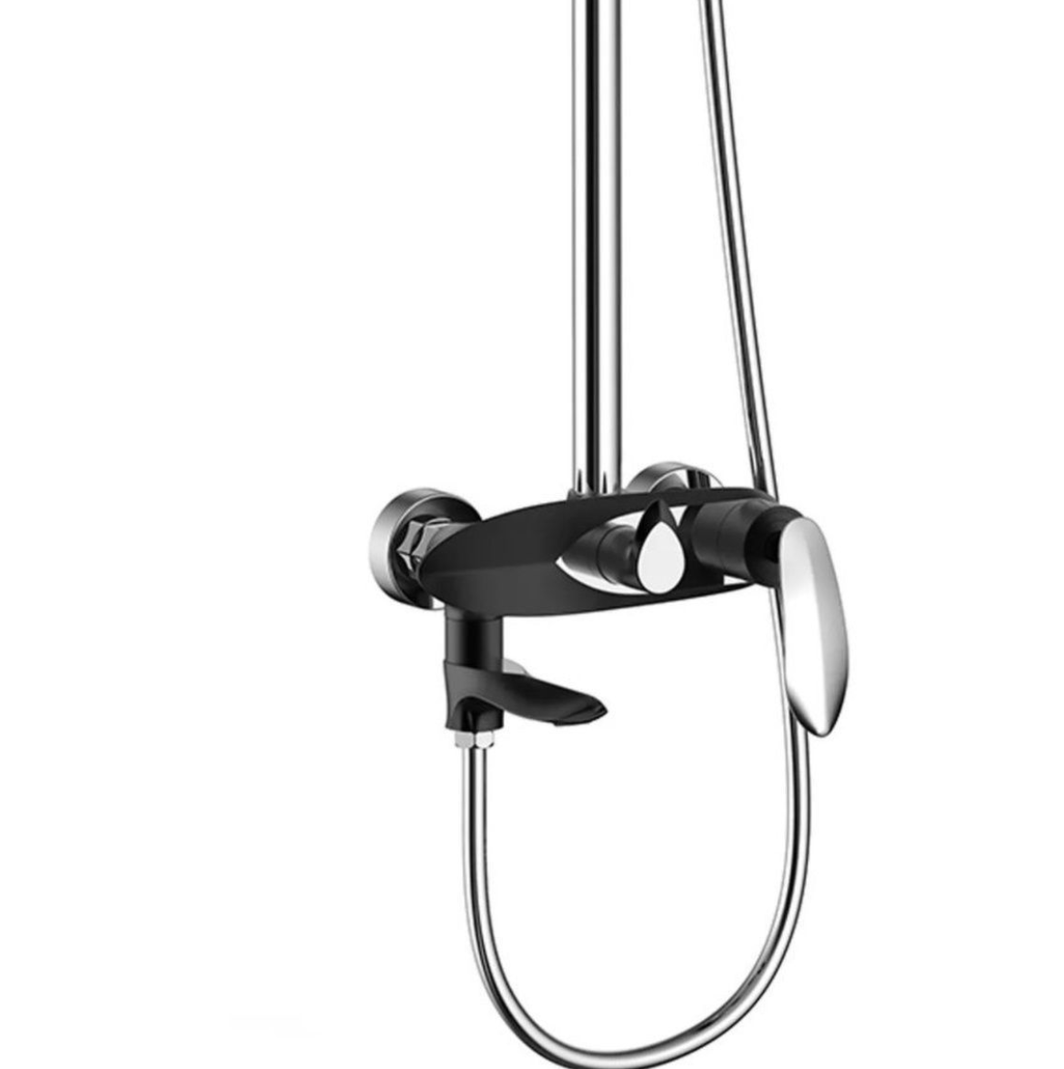 Приобрести grocenberg душевая система, черный\хром gb7001bc