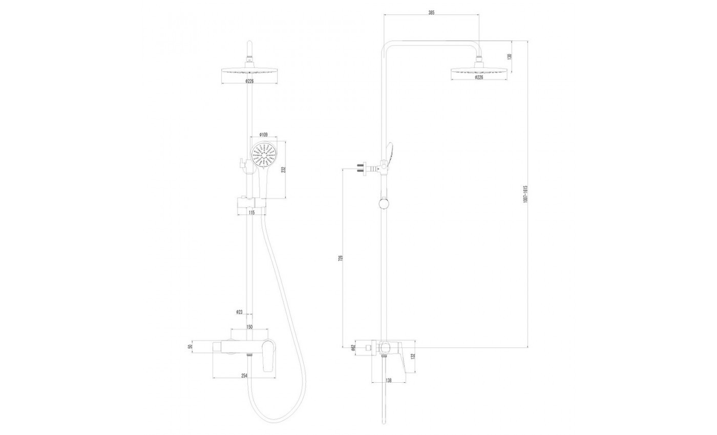 Приобрести lemark душевая система bronx, черный матовый lm3760bl