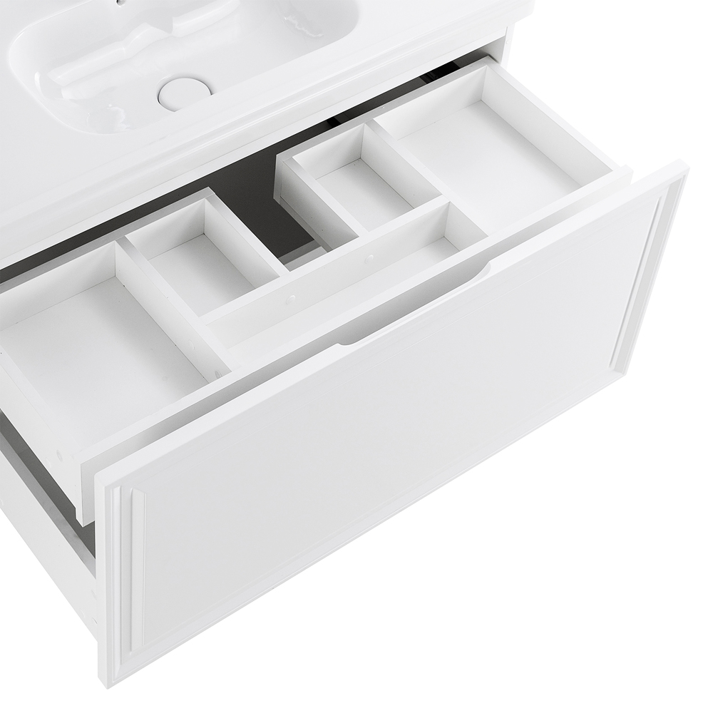 Приобрести cezares тумба подвесная с раковиной giubileo 100 см bianco lucido, белый глянец giubileo-1000-1c-so-bl