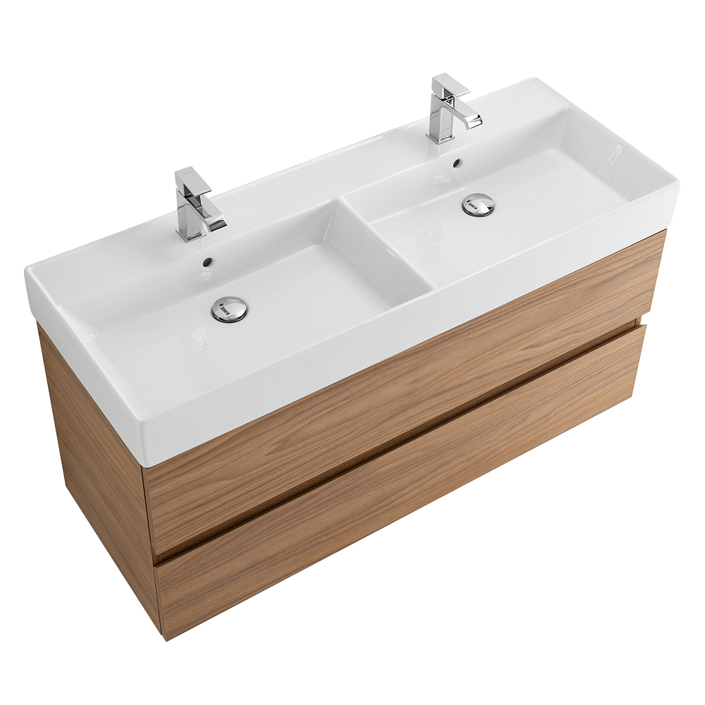 Приобрести cezares тумба подвесная с раковиной molveno 46 120 см noce chiaro, черный molveno 46-120-2c-so-2-nr