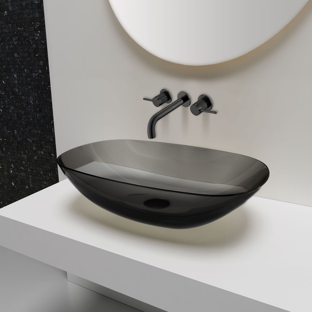 Приобрести vincea смеситель для раковины groove, настенный, черный матовый vbfw-4g1mb